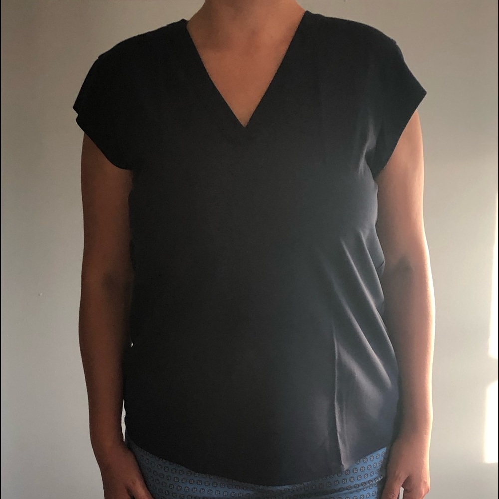 Hilary Radley Navy Blue V-Neck